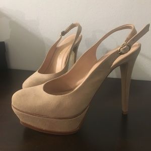 Pour La Victoire Aria Tan Suede Heels Pumps 9